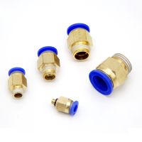 PC Air Pneumatic Fitting Quick Connector 4-m5 4-M6 4mm 6mm 8mm 10mm 12mm Male Thread 1/4 1/2 1/8 3/8 Compressed Hose Tube Pipe