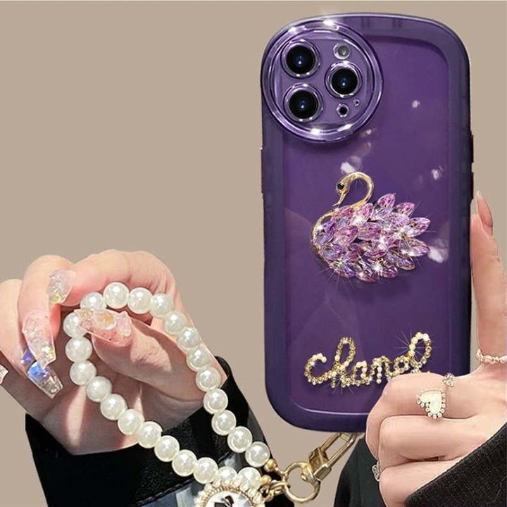 เคสไอโฟน-11-purple-case-for-iphone-11-compatible-for-เคสapple13-เคสไอโฟน7-เคสไอโฟนxs-caseiphone12-เคสไอโฟน6sพลัส-เคสiphonexr-11-13-cases-se2-เคสiphone13promax-with-bracelet