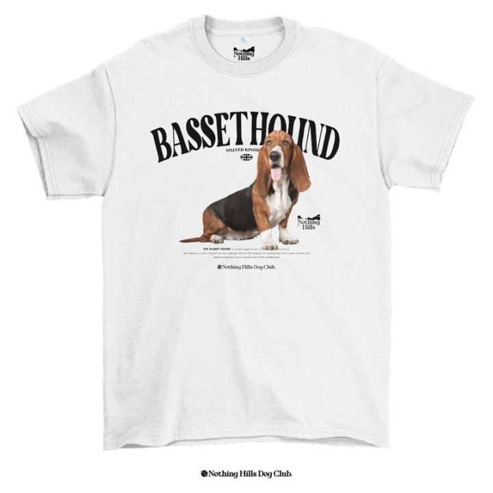 เสื้อยืดลาย-basset-hound-บาสเซ็ต-ฮาวด์-classic-cotton-unisex-by-nothing-hills-lc9e