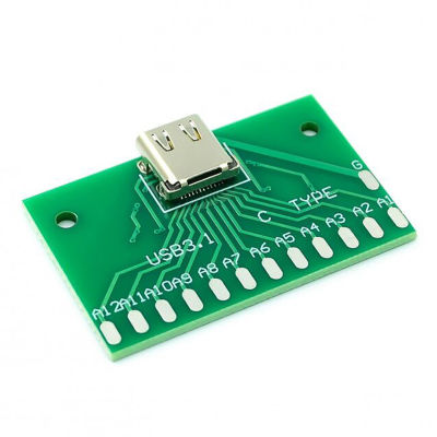 เมนบอร์ด Type-C Papan Ujian USB ตัวเชื่อมต่อ3.1บอร์ดอะแดปเตอร์สำหรับการวัดค่าการนำกระแสไปยังฐาน24P ของบอร์ด PCB