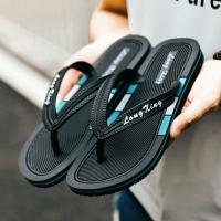 HUF-Flip Flop ผู้ชายเทรนด์ฤดูร้อนบุคลิกภาพสวมใส่ป้องกันการลื่นไถลรองเท้าแตะผู้ชายรองเท้าชายหาด XF-130