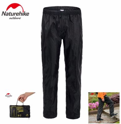 Naturehike Outdoor Camping Hiking double zipper Rain Pants Nylon Waterproof Cycling Pants Fishing Trousers Plus size