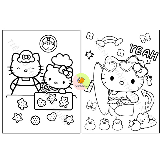Tranh Tô Màu Mèo 60+ Trang PDF A4 Dành Cho Bé - Piggy's Pastel Drawing