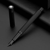 Hongdian Black Metal Fountain Pen Titanium Black EFFBent Nib Beautiful Tree Texture Excellent Writing Gift for Business Office