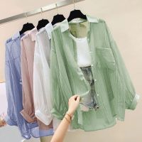 ❂ 2022 Summer Sun Protection Clothing Women Loose Blouse Shirt Long Sleeve Female Chiffon Shirts Women Coat Ladies Shawl Outerwear