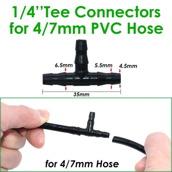 sprycle-20-100pcs-1-4-inch-connector-joint-tee-drip-irrigation-dripper-watering-garden-tools-for-4mm-7mm-pipe-hose-greenhouse