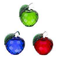 ALILAZA 3Pcs คริสตัสแอปเปิล Paperweight Craft เครื่องประดับสำหรับงานแต่งงานคริสมาสต์