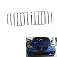 2PCS/Set ABS Chrome Car Front Kidney Grill Grille Decorative Cover Trim For-BMW 1 Series 2017-2019 Car Styling