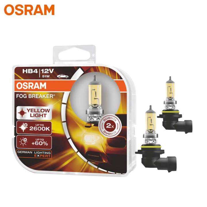 OSRAM Fog Breaker 9006 HB4 Super Yellow Car Head Light Lamp Fog Bulb ...