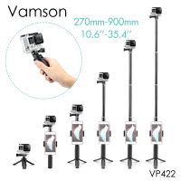 Vamson สำหรับ Gopro Hero 10 9 7 6 5ขาตั้งกล้อง Monopod ปรับ Selfie Stick สำหรับศัพท์สำหรับ Go Pro 10อุปกรณ์เสริมสำหรับ Xiaomi Yi SJCAM