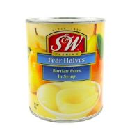 สินค้านำเข้า? S&amp;w Pear Halves 820g ลูกแพร์ผ่าครึ่ง 820g