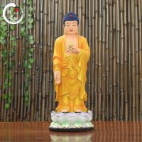 ยืนเหมือนพุทธะอามิตตาพุทธ III Buddha Sanbao Buddha 12 "16" ในครัวเรือนที่นำเสนอเพื่อความปลอดภัย