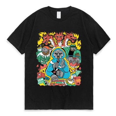 Madlib Doom T-Shirt Madvillain Mf Doom Anime Men Pure Cotton Tshirt Black O-Neck Short Sleeve Tee Shirt Hip Hop Streetwear XS-4XL-5XL-6XL