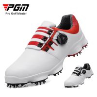 PGM Golf Shoes Waterproof Genuine Leather Sneakers Spikes Nail Non-Slip Comfortable Knob Buckle Golf MenS Shoes XZ093/XZ094