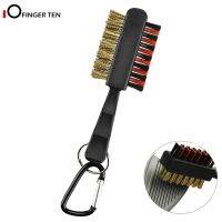 Portable Pocket Golf Club Brush Double Side Groove Cleaner Cleaning Tools with Clip for Irons Balls Shoes Spike