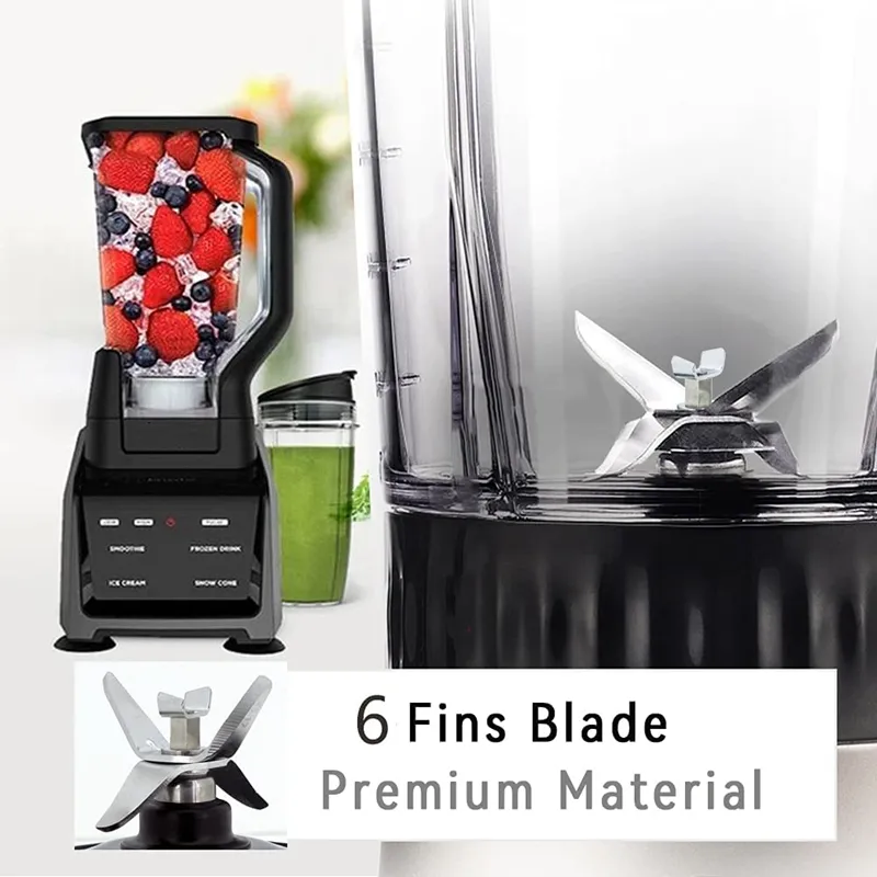 6 Fins Blender Blade Replacement Parts for Nutri Ninja 1000W Auto-IQ BL480D  BL480 BL480-70 BL480W-70 BL481-70 BL482-70 - AliExpress