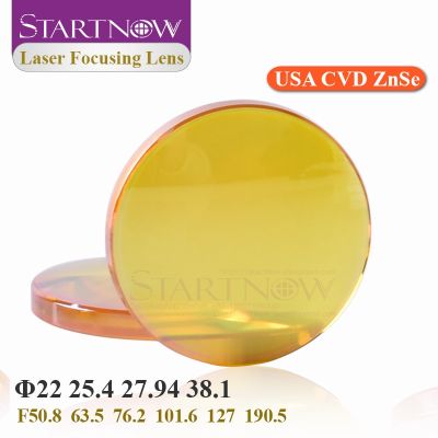 Startnow USA ZnSe CVD Laser Focus Lens 22 25mm 25.4 27.94 38.1 FL190.5 50.8 63.5 For CO2 Laser High Power Mixed Cutting Machine