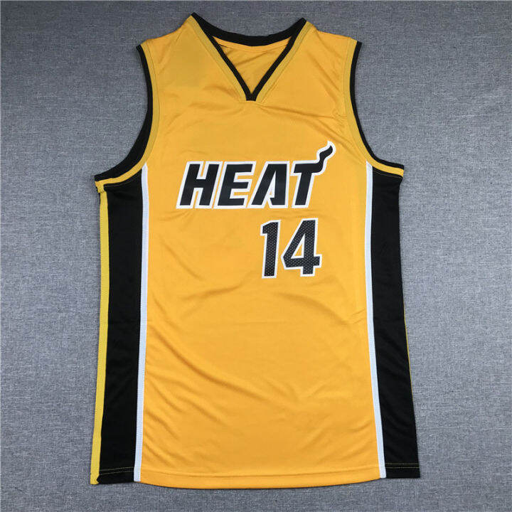 เสื้อเจอร์ซีย์บาสเก็ตบอล-nba-ลายไฟสีเหลืองขายดีรุ่น3-13-14-22-เจอร์ซีย์ความร้อนปักชุดบาสเก็ตบอล22-22