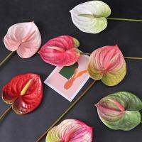 Fashion Artificial Flower Lightweight Simulation Anthurium Non-fading Photography Props Ornamental Fake Flower Leaf Decor Artificial Flowers  Plants