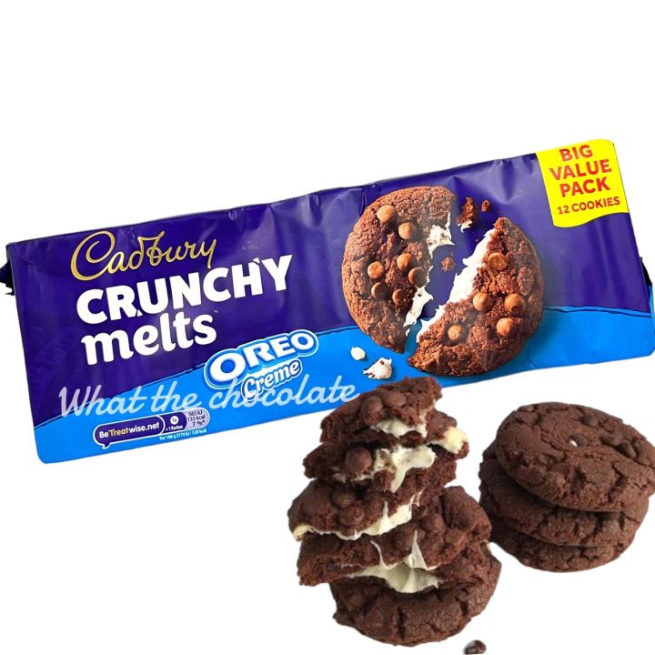 cadbury-crunchy-melts-คุกกี้ยักษ์-สอดไส้ช็อคโกแลตลาวา-นำเข้าจากอังกฤษ