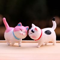 Cute Cats Ornament Pvc Kitten Figurine Animal Model Micro Landscape Home Decor Miniature Fairy Garden Decoration Gift G