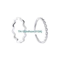 bdfszer 012A Opening adjustable ring female niche design wave pattern simple student all-match two-piece index finger ring