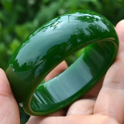 Genuine Jade Bracelet Bangles Emerald Gemstone Jewelry Hand-carved Bracelet Jewelry Lucky Amulet Gifts For Women And Men