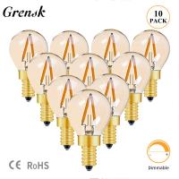 Grensk Led G40 Bulb Replace String Lights Bulbs E14 2200K 1W LED Filament Globe Lamp E12 110V Leds Edison Dimmable Party Lampara