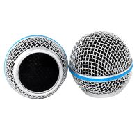 2PCS Microphone Grill Mic Grille Replacement Mic Ball Head Mesh for Beta58A SM58 Pgx24 Slx24