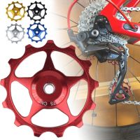 ▦☞ 11T/13T Bicycle Rear Derailleur Wheel Ceramic Bearing Pulley Aluminum Alloy MTB Road Bike Cycling Guide Roller Idler 4/5/6mm