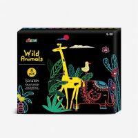 AVENIR ชุดศิลปะขุดสีลายสัตว์ Scratch Wild Animals