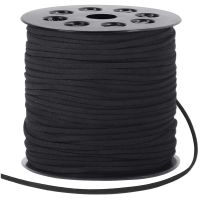 【YD】 100yard(92m)/roll 3mmx1mm lace leather Flat Faux Suede Cords Korean thread string Rope diy finding wire mixed black white brown