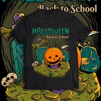 QIเสื้อยืดฮาโลวีน เสื้อฮาโลวีน Halloween T-SHIRT เสื้อยืดเด็ก เสื้อยืดผู้ใหญ่ ชุดพ่อ-แม่ลูก การเข้ารหัส:Ai-006