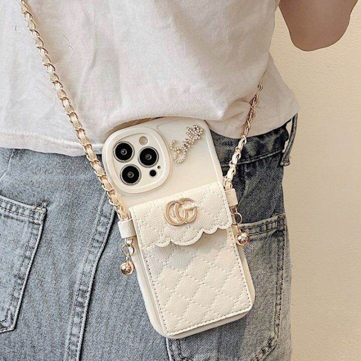 เคสโทรศัพท์มือถือ-พร้อมกระเป๋าสตางค์-และสายคล้อง-แบบพกพา-สําหรับ-iphone-14-13-12-max-xr-7-8-6-6s-plus-se-2020-13pro-12pro-14pro-11promax