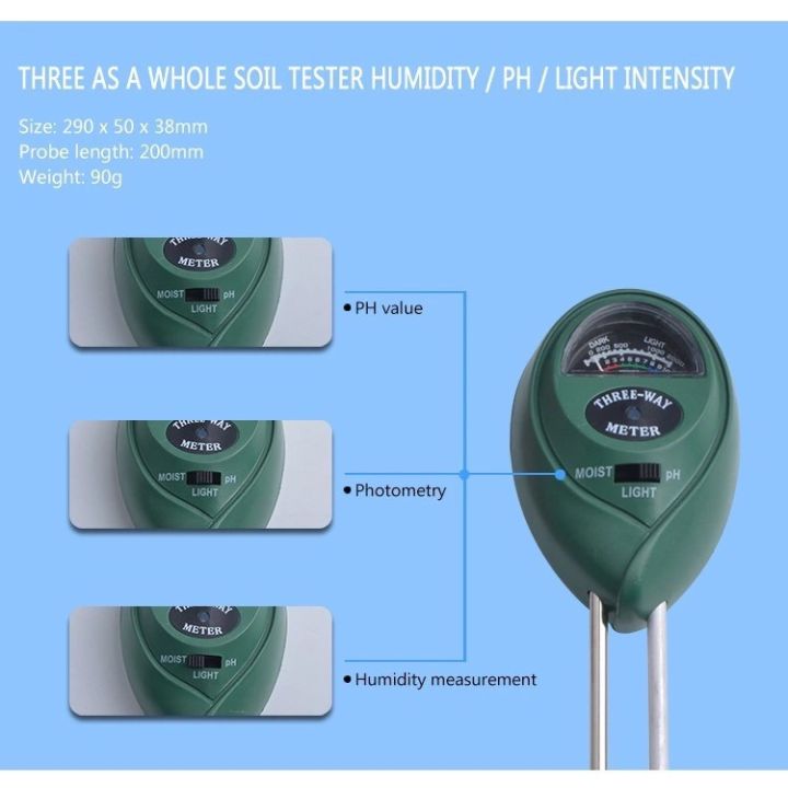 เครื่องวัดค่าดิน-3-in-1-soil-meter-วัดค่าแสง-ความชื้น-ค่า-ph-ในดิน