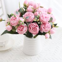 hot【cw】 Silk Artificial Flowers Wedding Decoration Big Bouquet Luxury Fake Arrangement Bulk