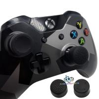 Silicone Dotted Convex + Concave XL Tall Thumb Grip Caps Joystick Thumbstick For PS4 Xbox ONE Xbox 360 Wii U Controller - Black 1 pair ซิลิโคนอนาล็อก [จุกยาง] แบบทรงสูงเว้า+นูน สีดำ 1คู่