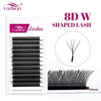 8D W Lashes Double Layer 4D W Shape Lash Extensions 8 15mm Natural Soft Volume Fan Lashes 0.07 C/D 8D Premade Volume Fan Lashes