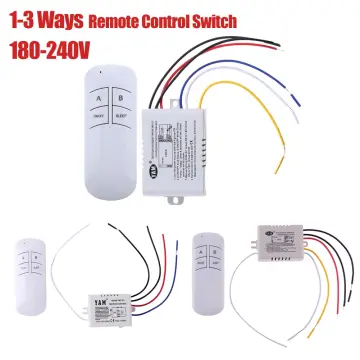 180V-240V ON OFF 1/2/3 Ways Lamp Remote Control Switch Receiver Transmitter  Light Controller Home Replacements Parts