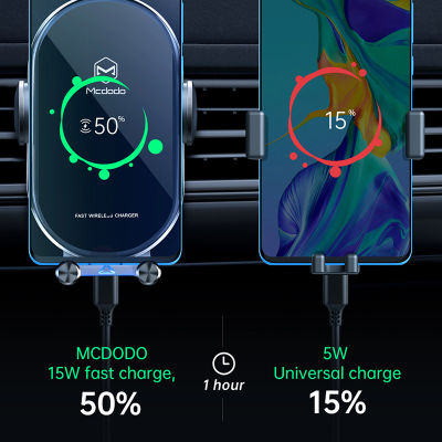 Mcdodo 15W Fast Qi Car Phone Holder Wireless Charger Automatic Gravity Air Vent Clip Stand For iPhone 11 X Huawei xiaomi in Car