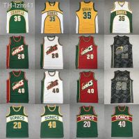 เสื้อบาสเก็ตบอล Supersonics 20 40 ชุดบาสเก็ตบอลปัก Sonics