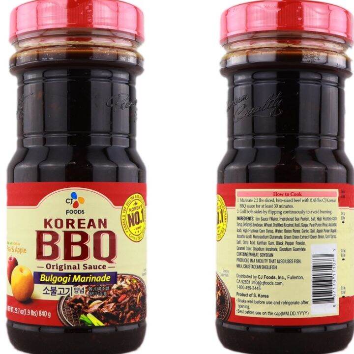 【READY STOCK】 ♠CJ Foods Korean BBQ Original Sauce Bulgogi Marinade 840g ...