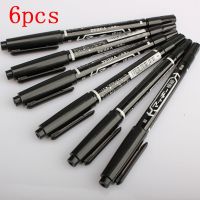 6pcs/set Tattoo Skin Marker Pen Piercing Marker Dual-tip Position Surgical for Eyebrow Permanent Makeup Body Art Scribe Tool Stickers