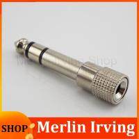 Merlin Irving Shop 6.3mm 1/4" Male Plug to 3.5mm 1/8" Female Jack Stereo Headphone Audio Adapter Home Connectors Adapter Microphone