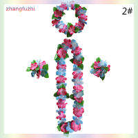 zhangfuzhi 4ชิ้น/เซ็ต hawaiian Flower Leis Garland สร้อยคอ DIY ตกแต่งแฟนซีปาร์ตี้