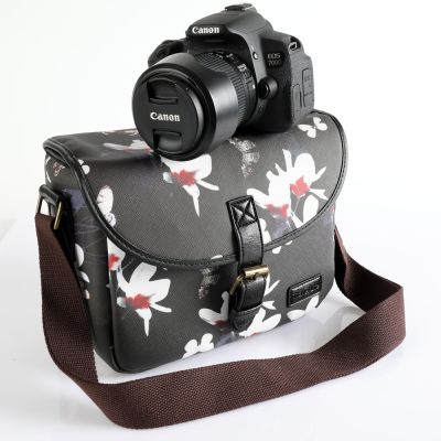 เคสกระเป๋าใส่กล้องแบบย้อนยุค DSLR กระเป๋าสะพายไหล่ภาพถ่ายสำหรับ Canon EOS R5C R3 R5 R6 6D Mark II 5D4 5D2 850D 90D 200D 1500D 3000D