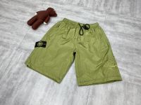 【 Stock 】【 Free shipping 】Stone Islandˉ 2023 Summer Lightweight Metal Pleated Nylon Side Compass Large Embroidery Shorts