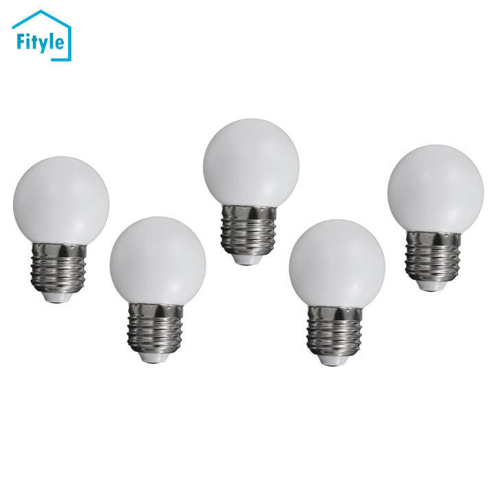 Fityle 15 Pcs 220V E27 1W Energy Saving LED Mini Golf Ball Light Bulb