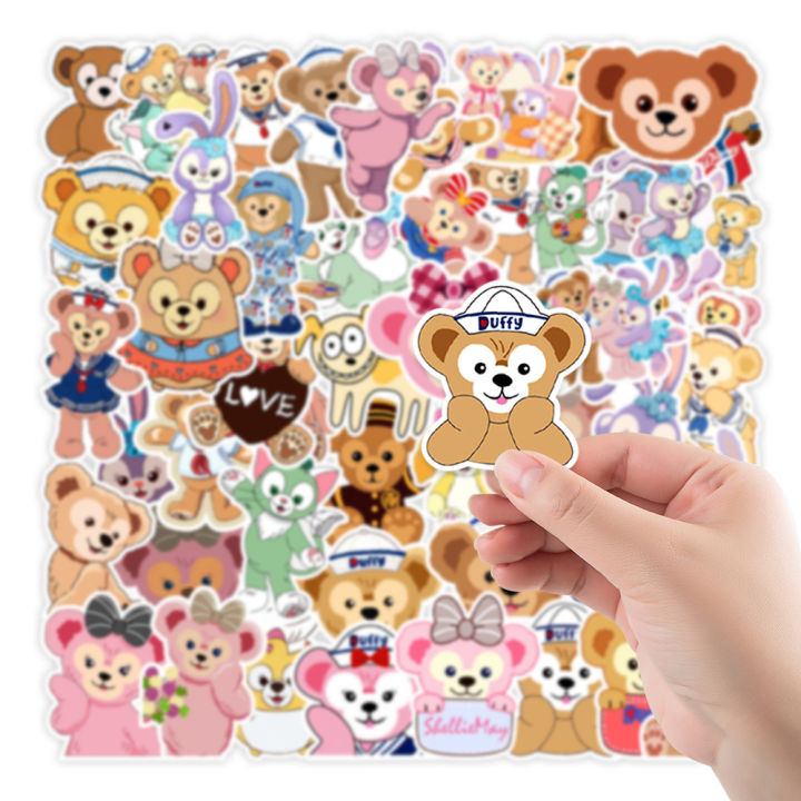 muya-50pcs-cartoon-duffy-amp-stellalou-stickers-cute-bear-waterproof-graffiti-vinyl-stickers-for-laptop-water-bottle
