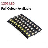 【☑Fast Delivery☑】 Vzhengsha สีแดงสีเหลืองสีเขียว Led แบบ Smd 1206 100ชิ้นสีส้มสีฟ้าขาวแบบอบอุ่นไฟฉายหลอดยูวีไดโอดเปล่งแสงลูกปัดคุณภาพสูงสว่างสุดๆ